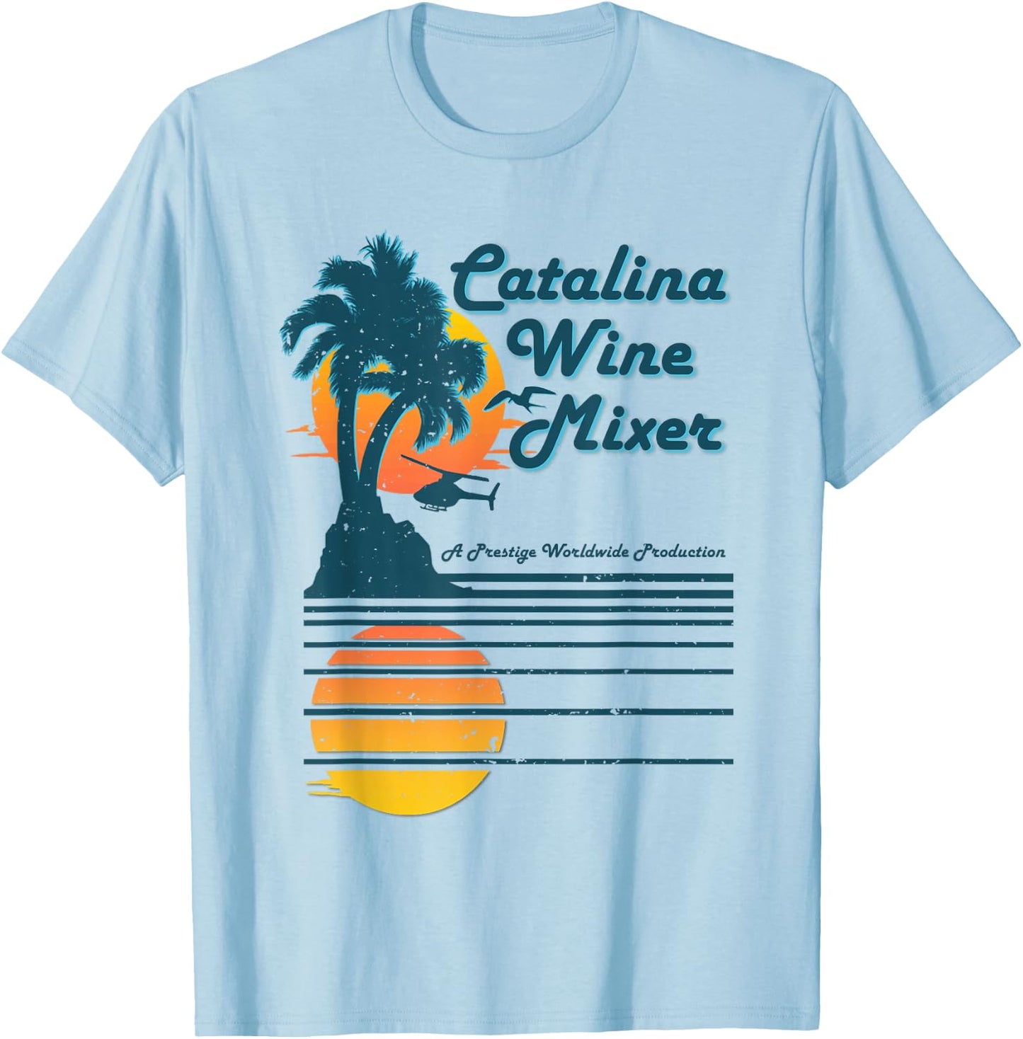 Mixer Catalina Wine Palm and Beach Shirt T-Shirt - T-Shirt | Light Blue
