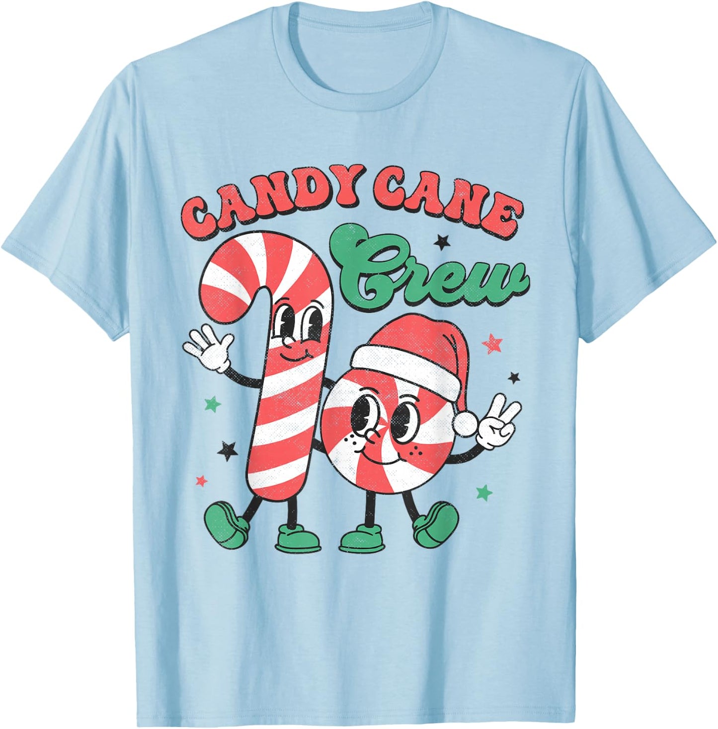 Candy Cane Crew Christmas Xmas Love Candy Boys Girls Kids T-Shirt - T-Shirt | Light Blue