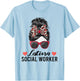 Latina Social Worker Messy Bun Hispanic Latin American Women T-Shirt - T-Shirt | Light Blue