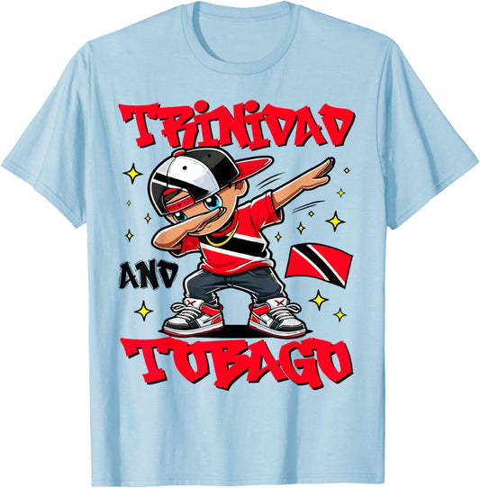 Trinidadian Boy Trinidad and Tobago Kid for Kids toddlers T-Shirt - T-Shirt | Light Blue