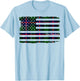 Urquhart surname American Flag Scottish tartan T-Shirt - T-Shirt | Light Blue