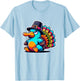 Humor Thanksgiving Turkey Platypus T-Shirt - T-Shirt | Light Blue