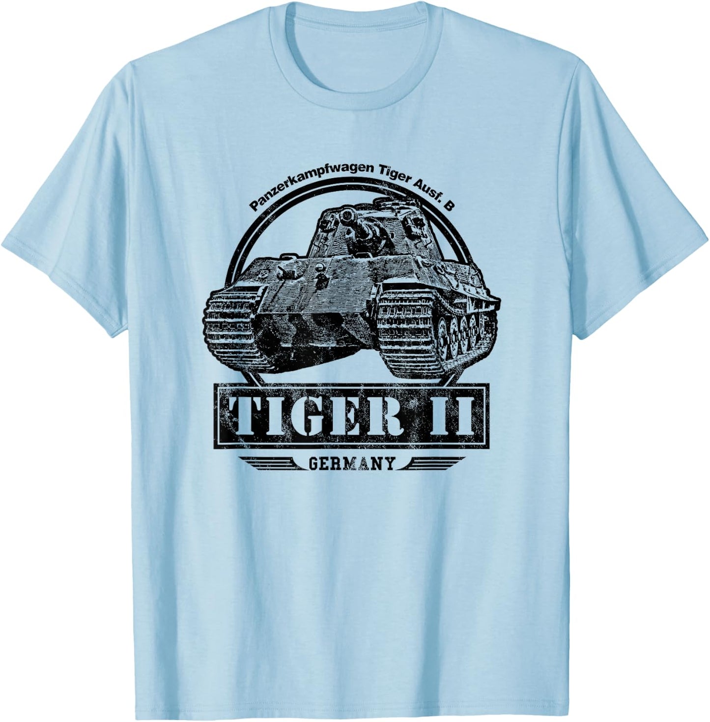 Tiger II - WW2 Tank T-Shirt - T-Shirt | Light Blue