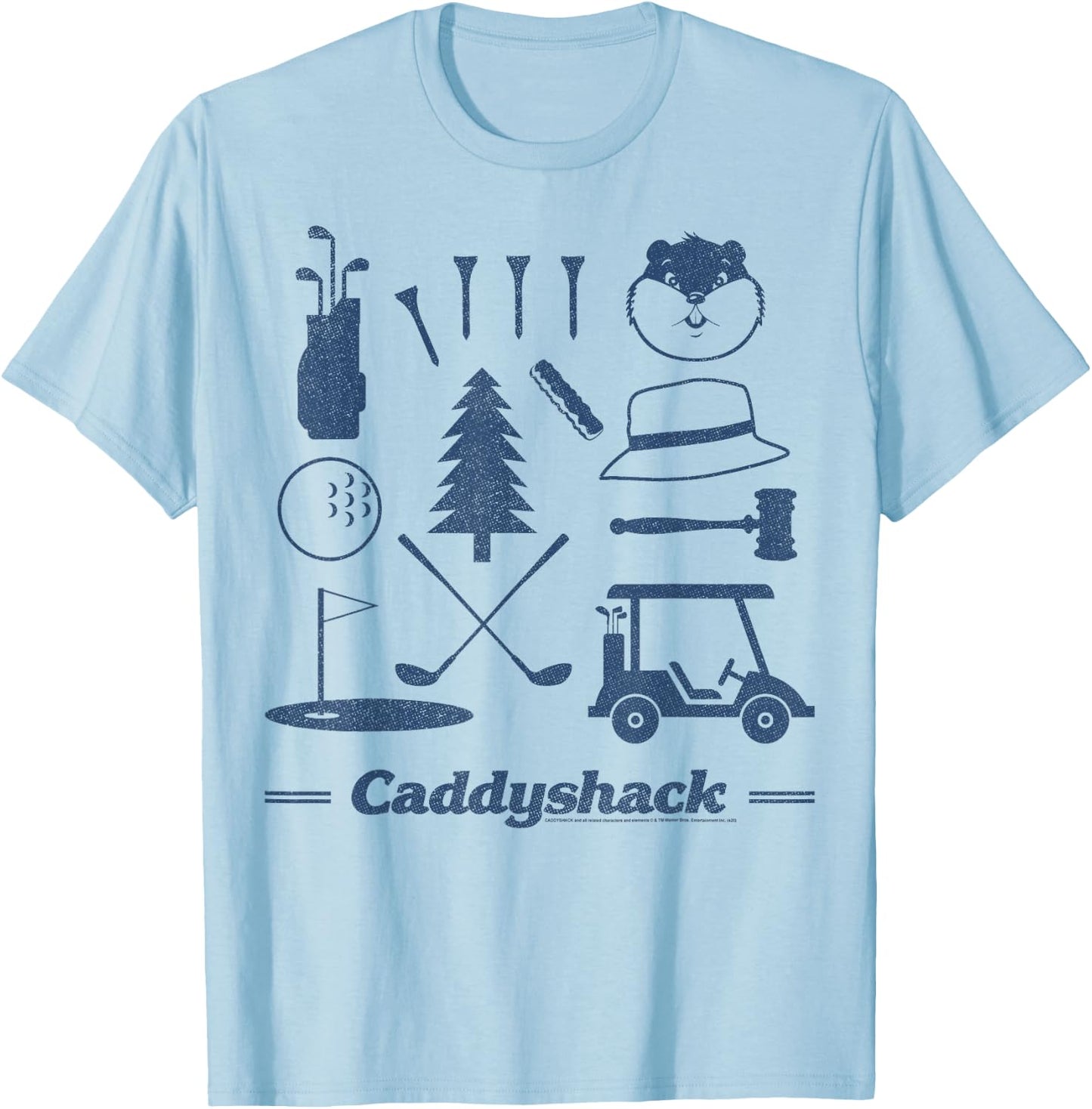 Caddyshack Icons T-Shirt - T-Shirt | Light Blue