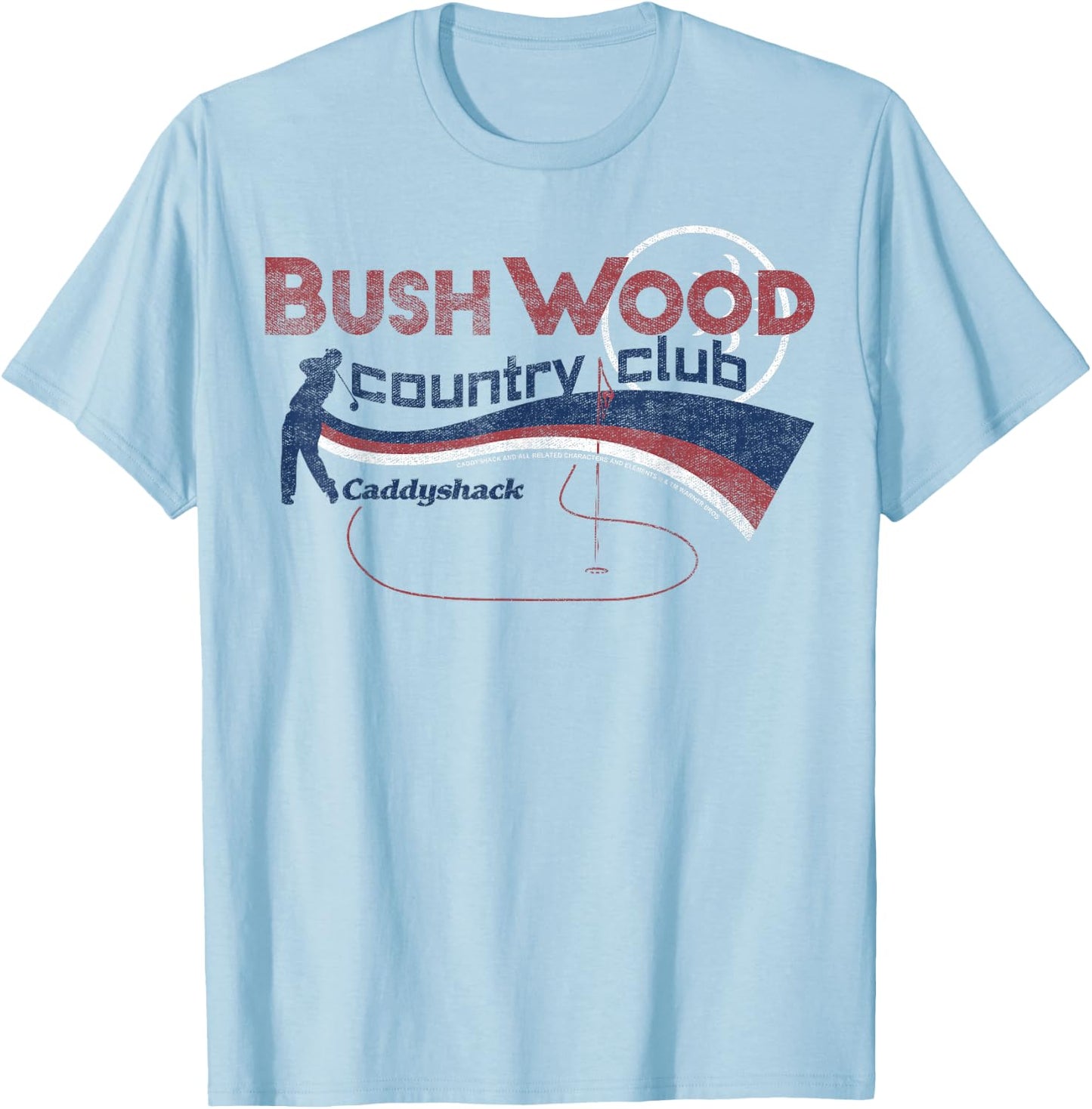 Caddyshack Bushwood Country Club Americana T-Shirt - T-Shirt | Light Blue