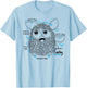 Furby Anatomy of A Furby Retro Textbook Diagram T-Shirt - T-Shirt | Light Blue