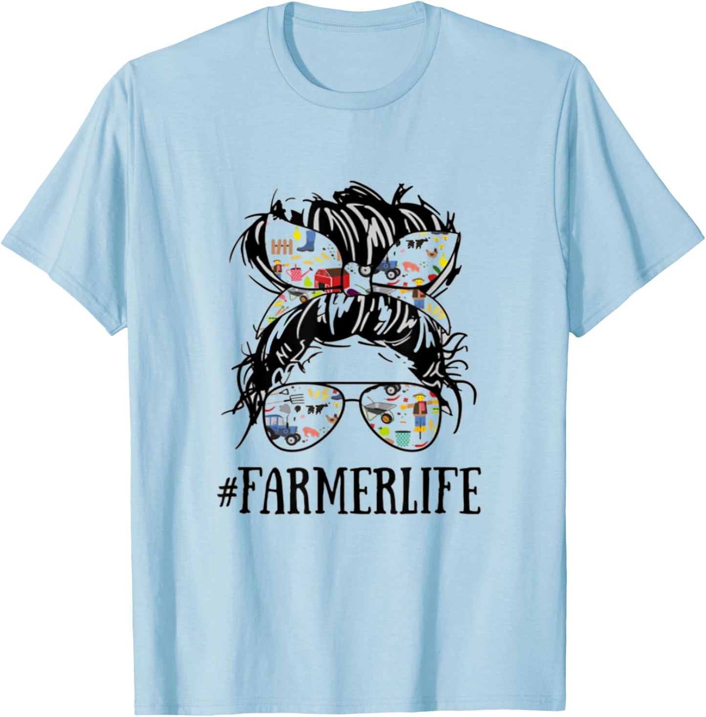 Farmers and Farming lovers gift Women's Farm Life Farmer Life For Farmer Girl Farming T-Shirt - T-Shirt | Light Blue