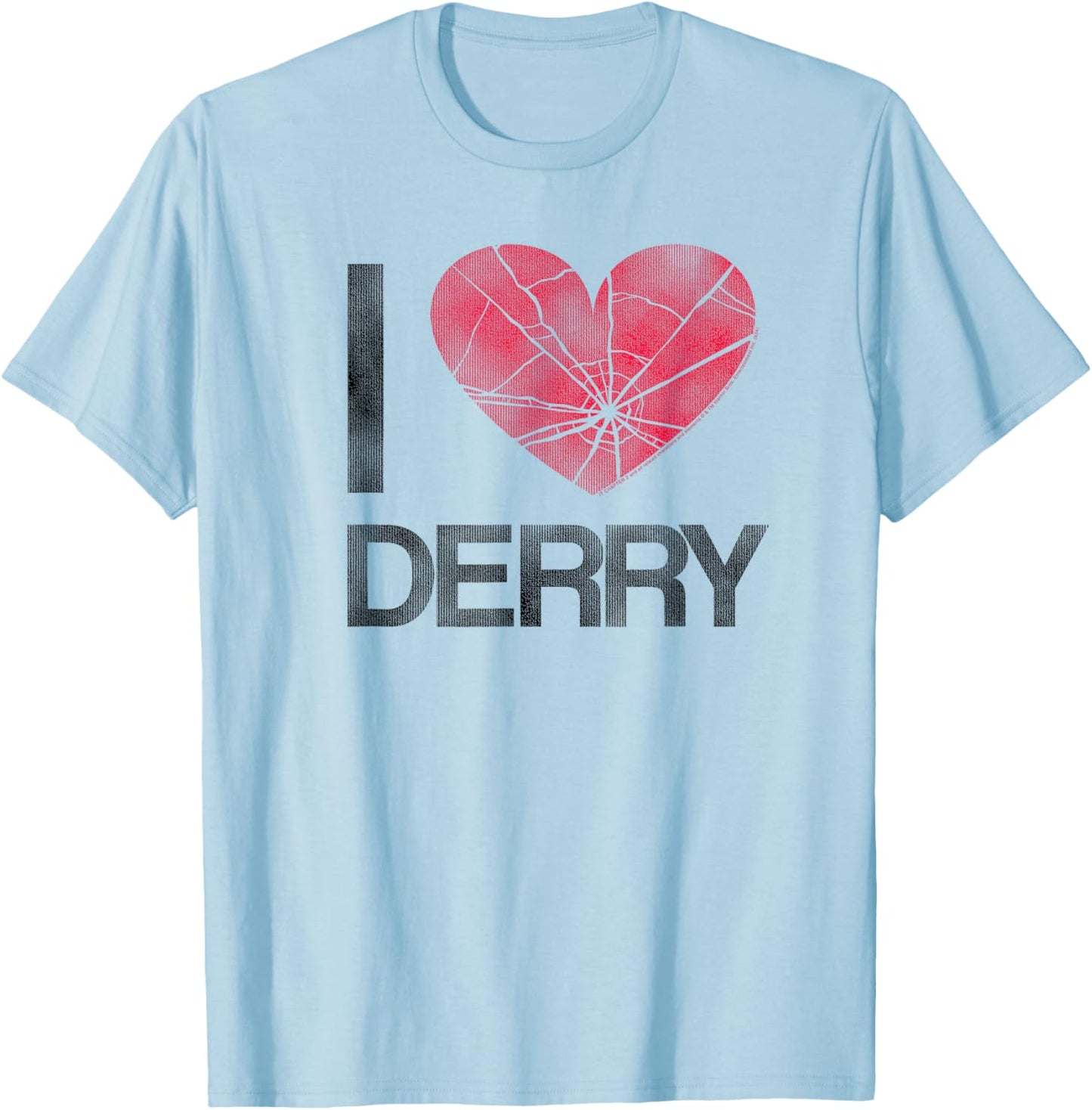 It I Heart Derry Stephen King Horror T-Shirt - T-Shirt | Light Blue