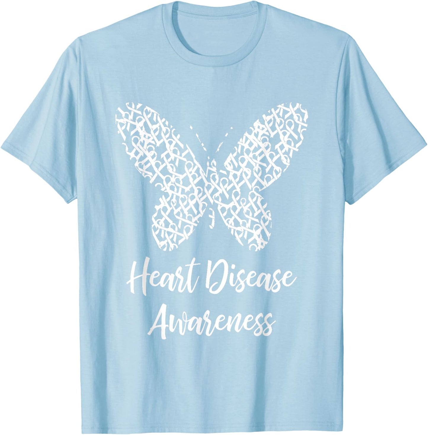 Heart Disease Awareness Butterfly Gift February Wear Red T-Shirt - T-Shirt | Light Blue