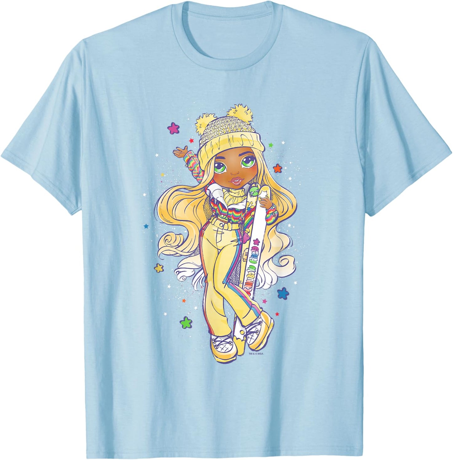 Rainbow High Sunny Madison Ice Skiing Clothes Vintage T-Shirt - T-Shirt | Light Blue