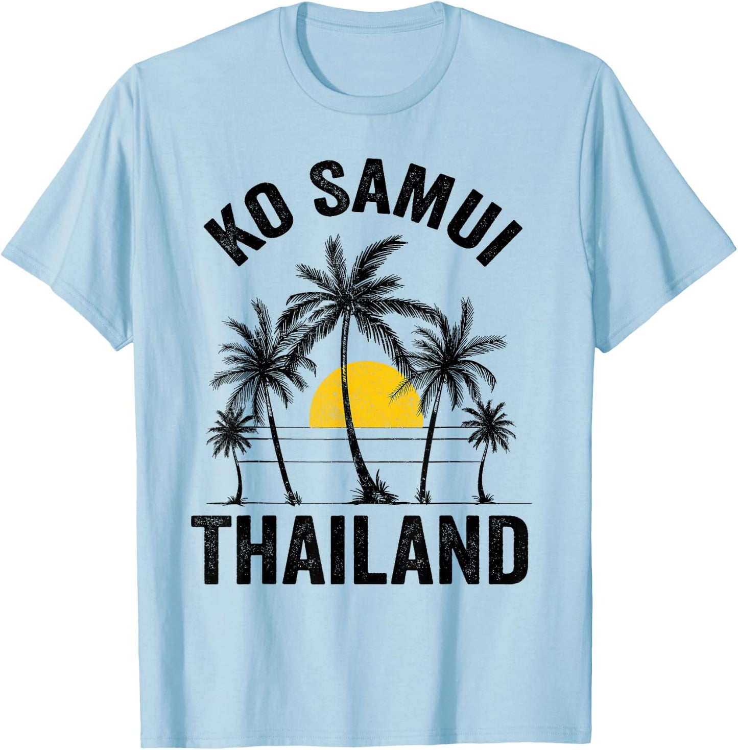 Ko Samui Beach Souvenir T Shirt Thailand 2021 Vacation T-Shirt - T-Shirt | Light Blue