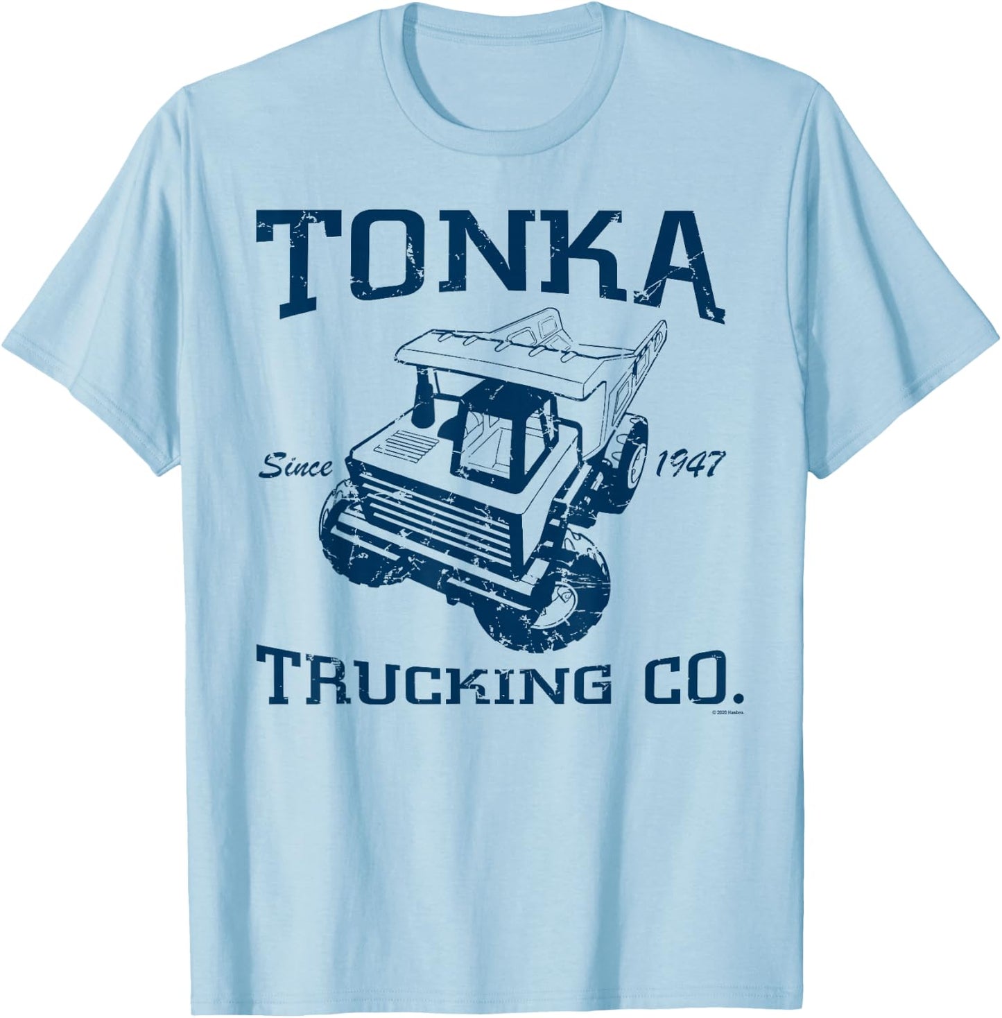 Tonka Trucking Co. Since 1947 Vintage Trucker Logo T-Shirt - T-Shirt | Light Blue
