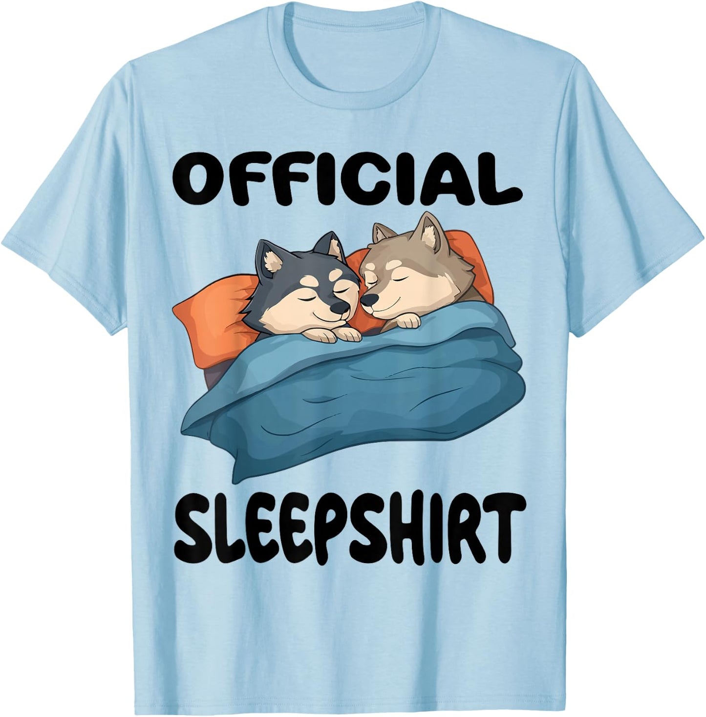 Wolf Official Sleepshirt Pajamas Nightgown T-Shirt - T-Shirt | Light Blue