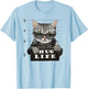Hug-Life Funny Cat Kitten Kitty Thug Gangster Police Dept Men Women Kids T-Shirt - T-Shirt | Light Blue