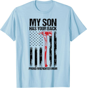 Firefighter Mom Gift Fire Department T-Shirt - T-Shirt | Light Blue