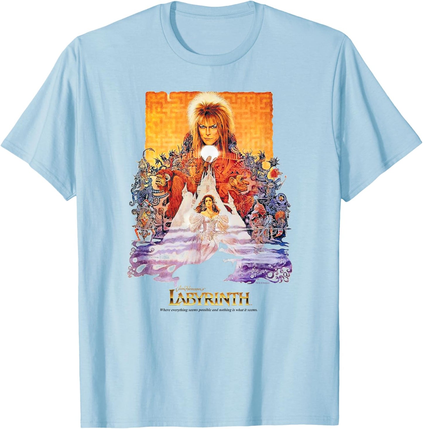 Labyrinth Movie Poster T-Shirt - T-Shirt | Light Blue
