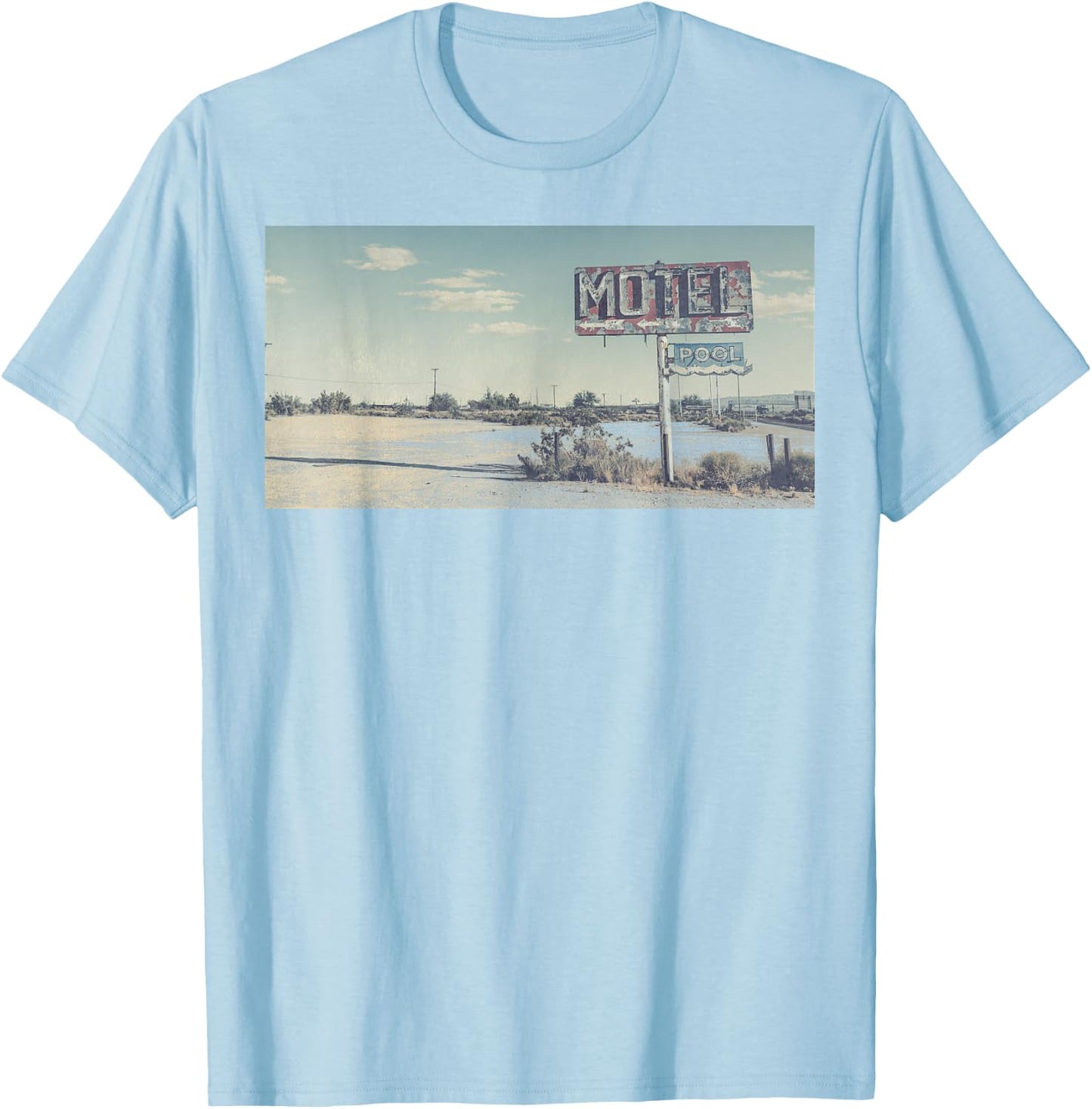 Trendy Desert Motel T-Shirt - T-Shirt | Light Blue