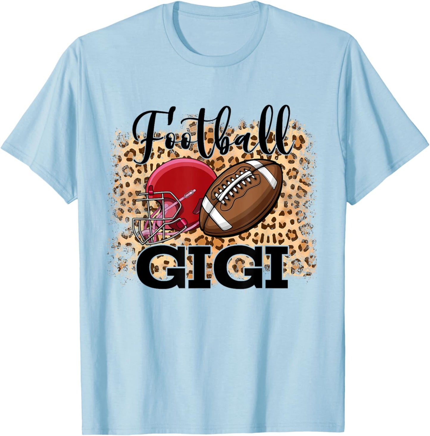 Leopard Football Sport Football Gigi T-Shirt - T-Shirt | Light Blue