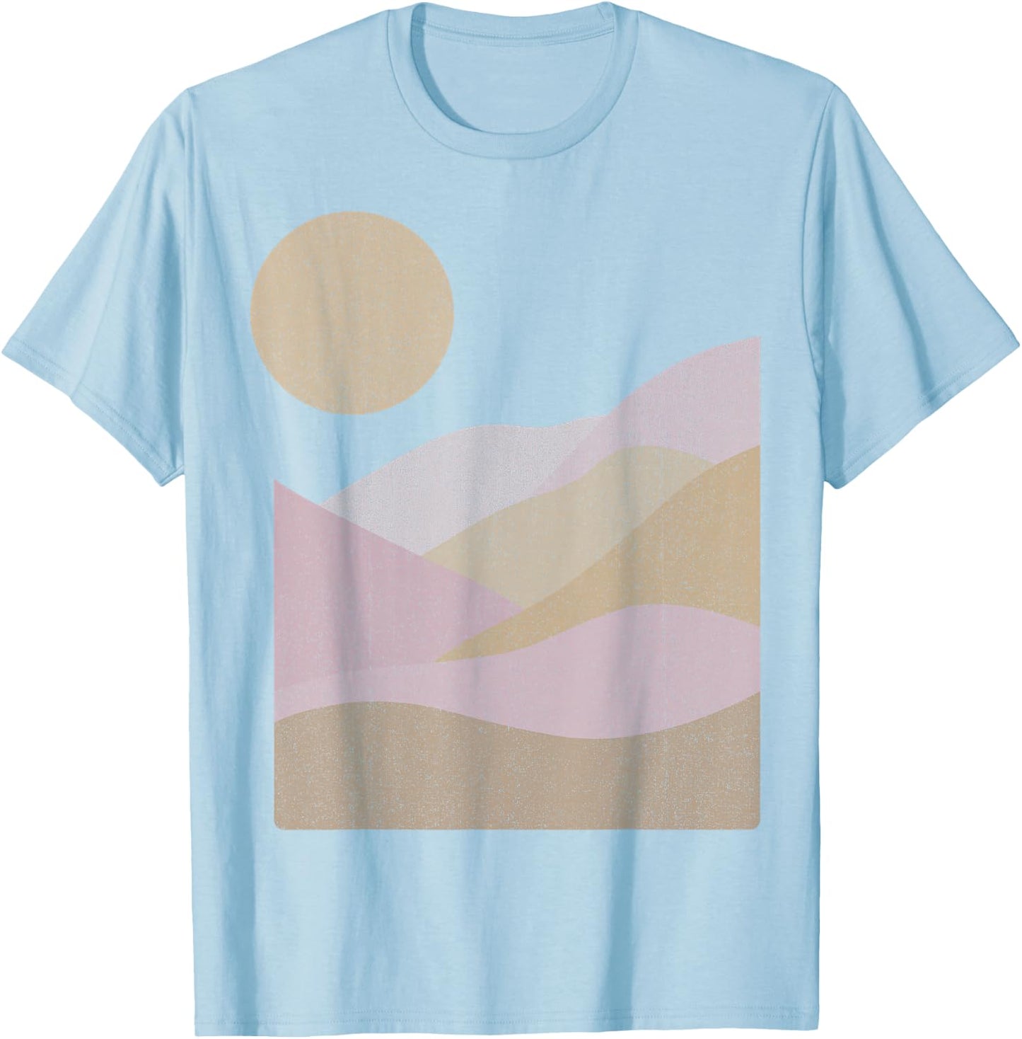 Trendy Minimal Hills T-Shirt - T-Shirt | Light Blue
