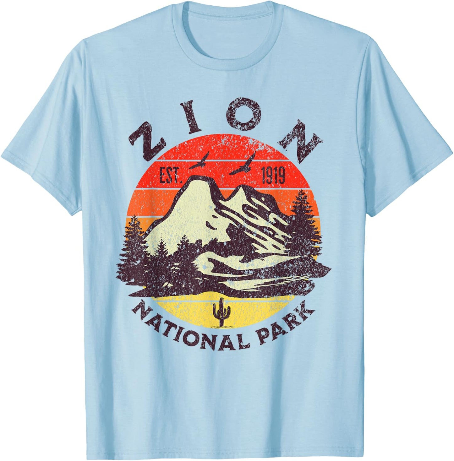 Zion National Park T-Shirt - T-Shirt | Light Blue