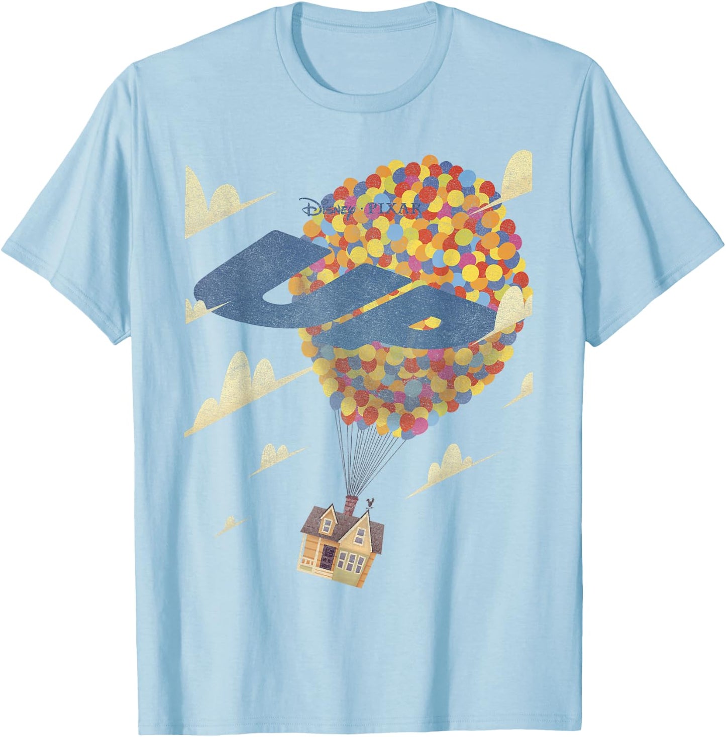 Disney Pixar Up Retro House Logo T-Shirt - T-Shirt | Light Blue