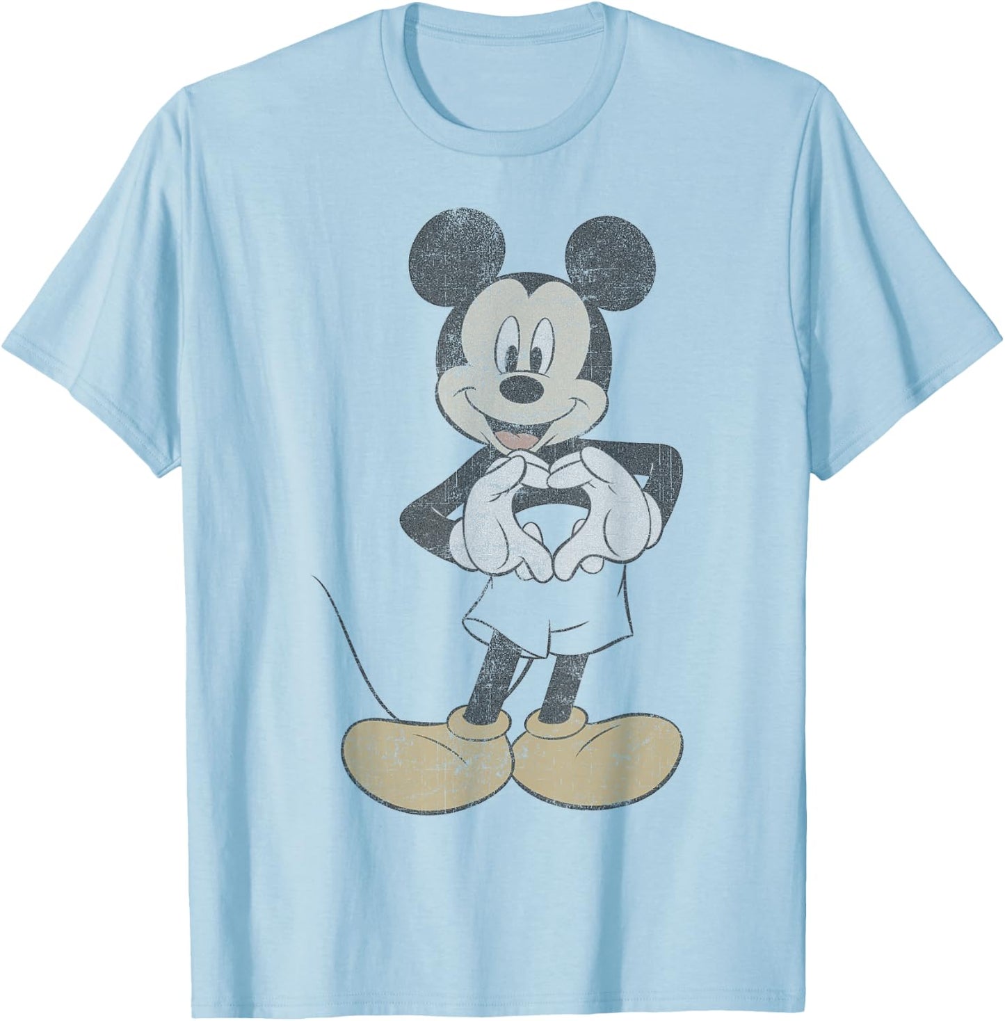 Disney Mickey and Friends Mickey Mouse Heart Hands Small T-Shirt - T-Shirt | Light Blue