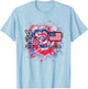 Peace Love America Tie Dye 4th Of July Shirts Kids Girls T-Shirt - T-Shirt | Light Blue