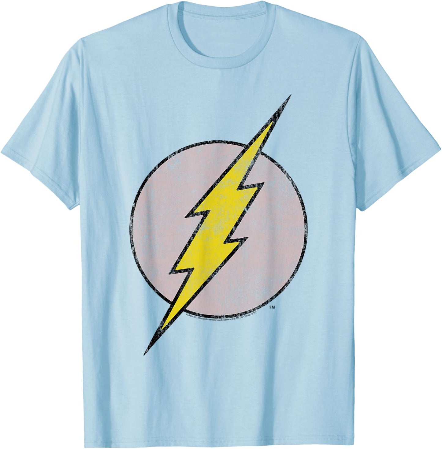 DC Comics Flash Old Flash Logo Small T-Shirt - T-Shirt | Light Blue