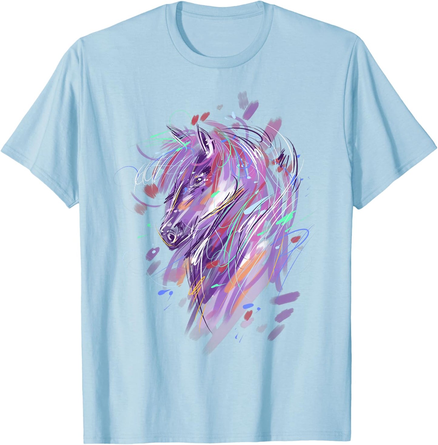 Horse Women Girls Horseback Riding Horse Lover T-Shirt - T-Shirt | Light Blue