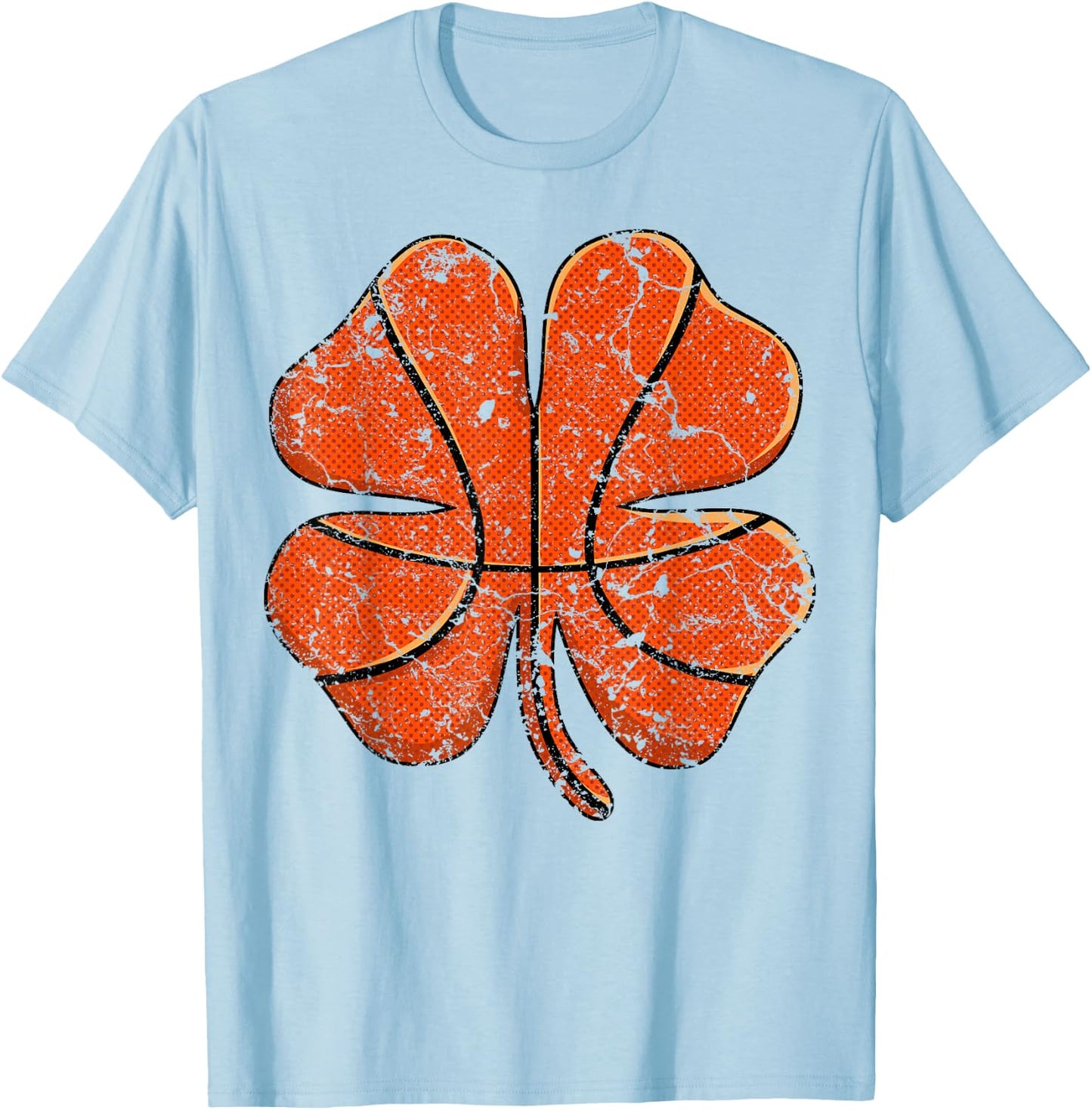 Basketball St Patricks Day Boys Men Shamrock Ball Sport Gift T-Shirt - T-Shirt | Light Blue