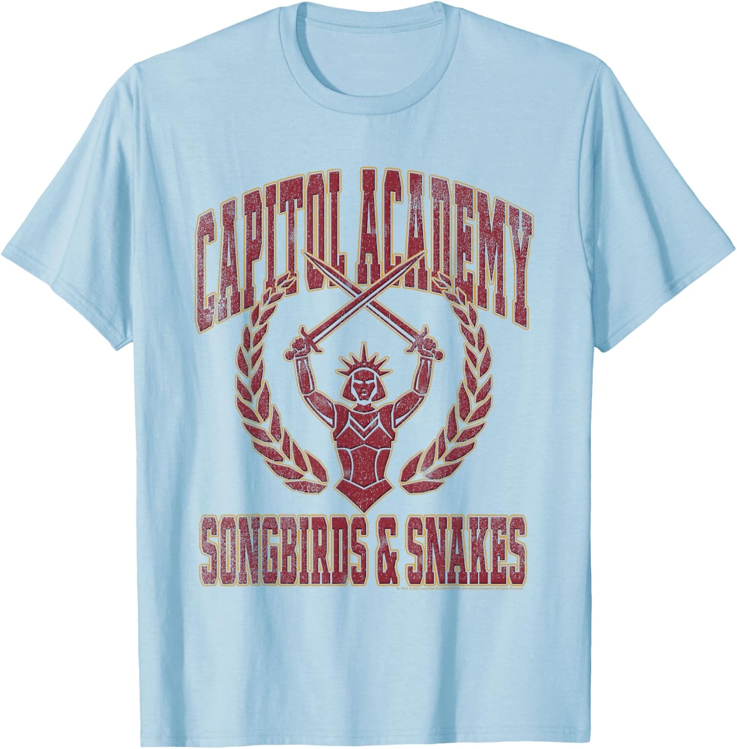 The Ballad of Songbirds and Snakes Capital Academy Crest T-Shirt - T-Shirt | Light Blue