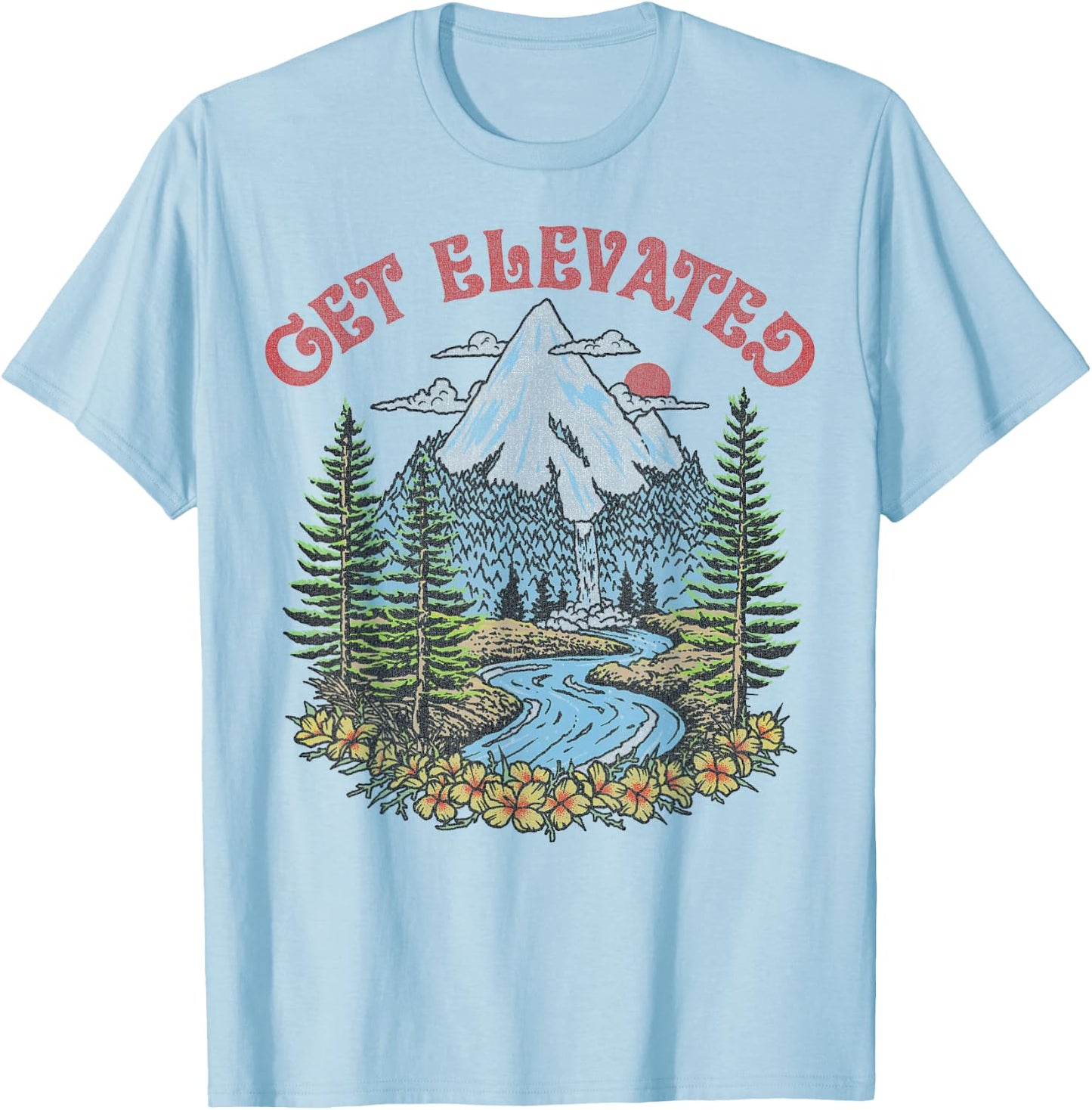 Trendy Get Elevated T-Shirt - T-Shirt | Light Blue