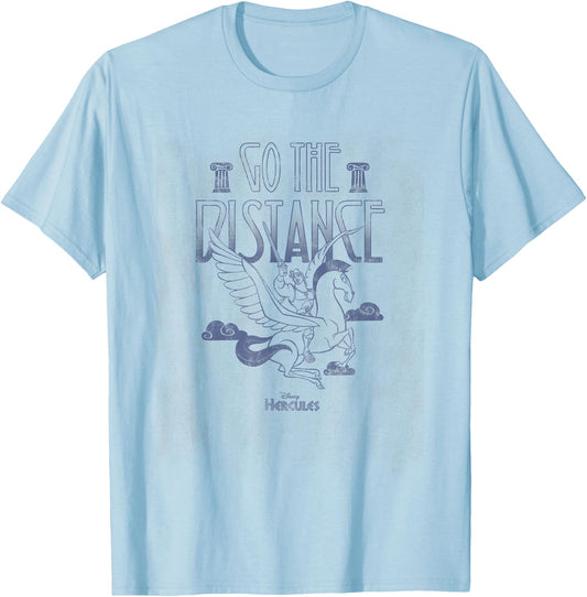 Disney Hercules Go The Distance Pegasus & Hercules T-Shirt - T-Shirt | Light Blue