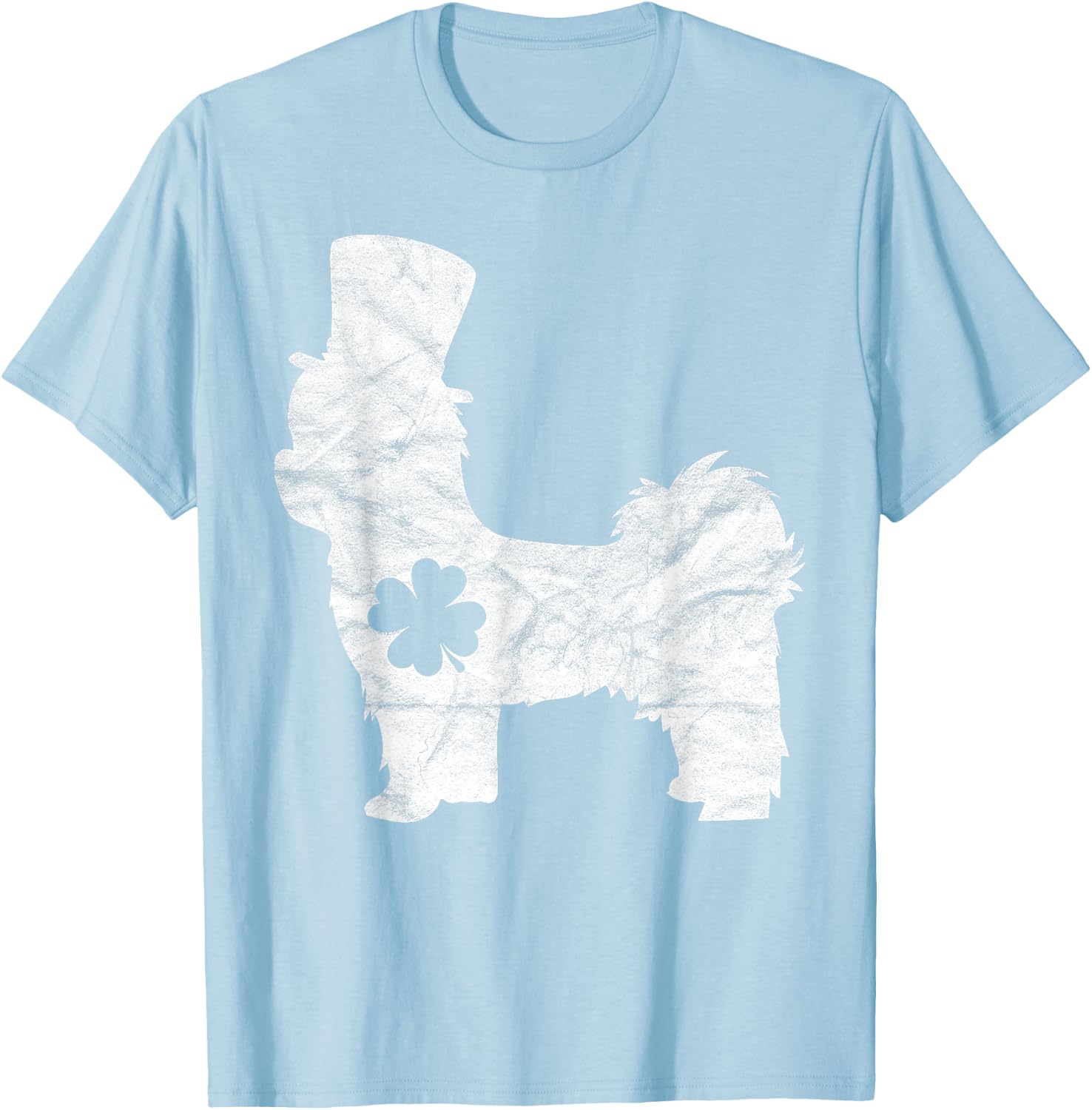 Retro Shih Tzu Hat Gift Irish Shamrock Dog St Patrick's Day T-Shirt - T-Shirt | Light Blue
