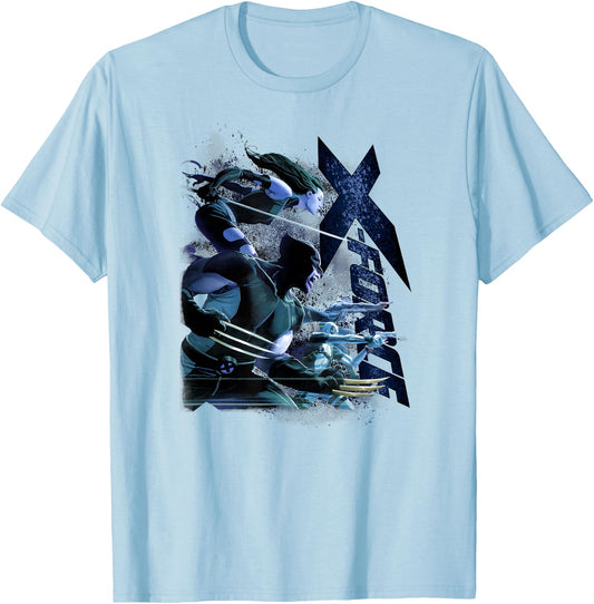 Marvel X-Force Group Shot Advance T-Shirt - T-Shirt | Light Blue