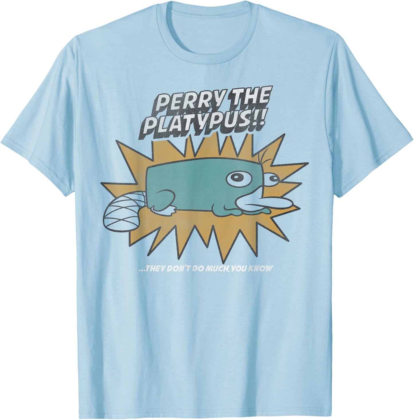 Disney Phineas and Ferb Perry The Platypus Small T-Shirt - T-Shirt | Light Blue