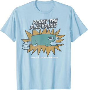 Disney Phineas and Ferb Perry The Platypus Small T-Shirt - T-Shirt | Light Blue