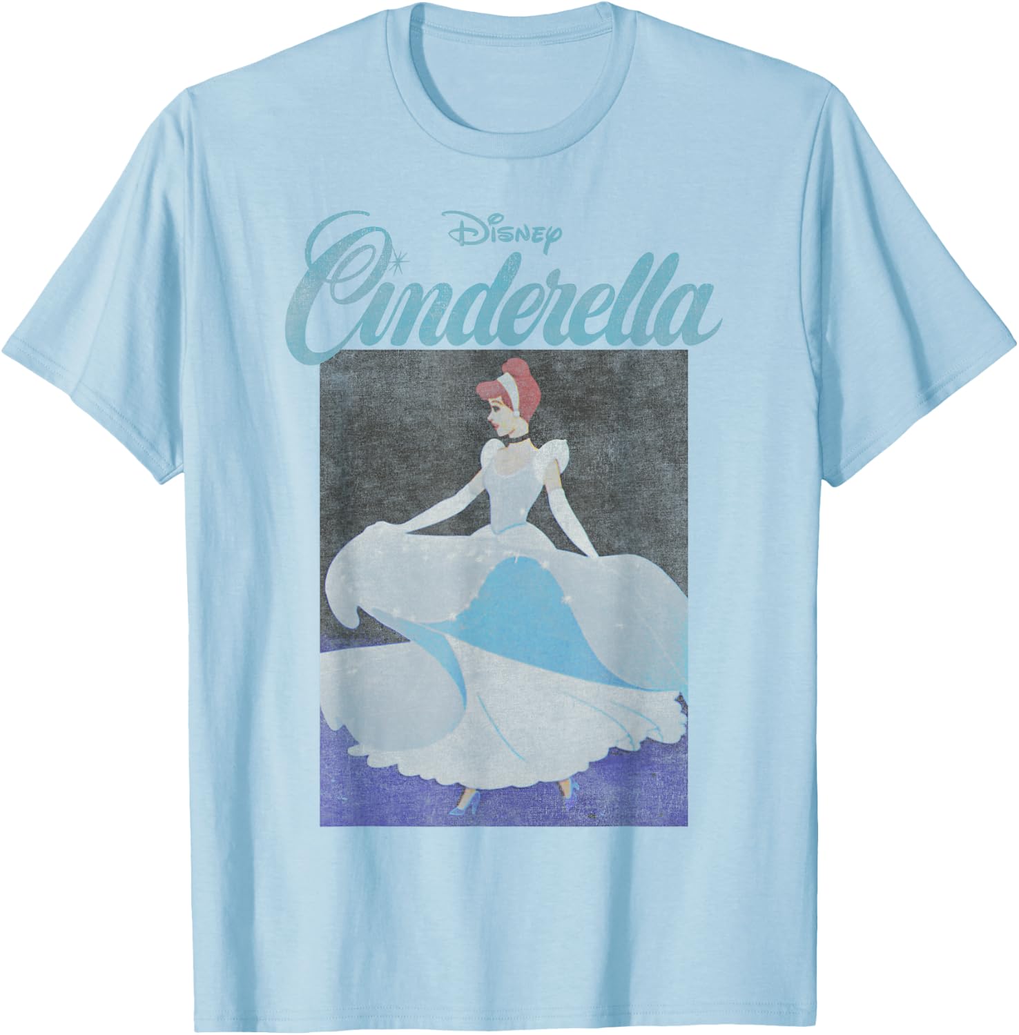 Disney Cinderella 70th Anniversary Cinderella Dancing Poster Small T-Shirt - T-Shirt | Light Blue