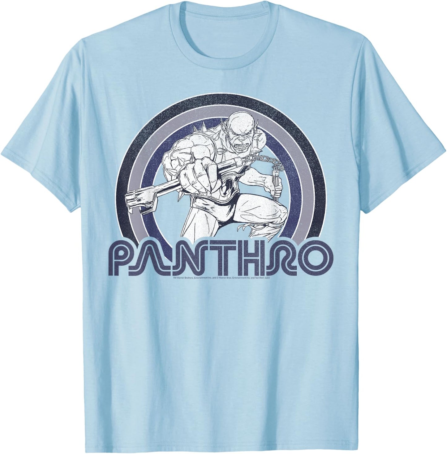 Thundercats Panthro Retro Rainbow T-Shirt - T-Shirt | Light Blue