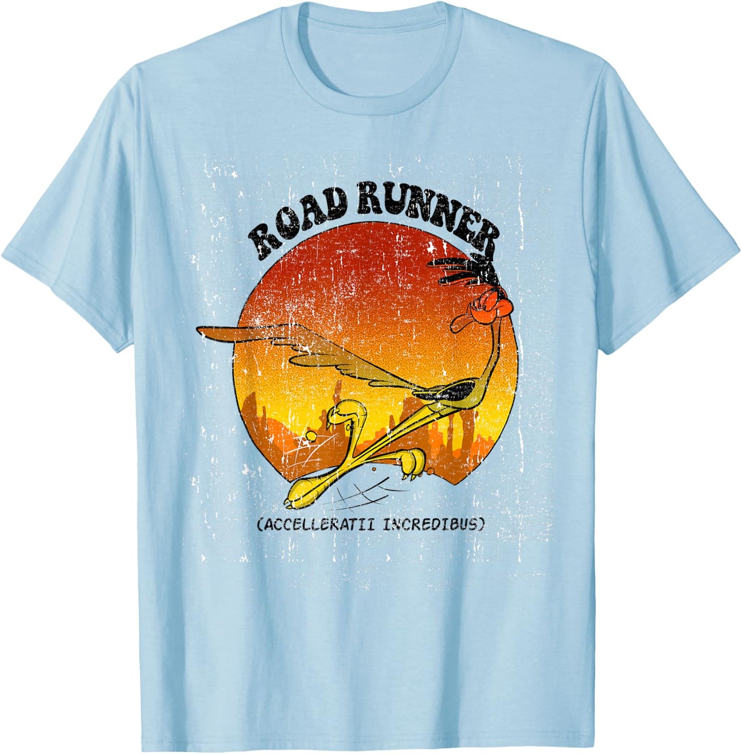 Looney Tunes Road Runner Accelleratii Incredibus T-Shirt - T-Shirt | Light Blue