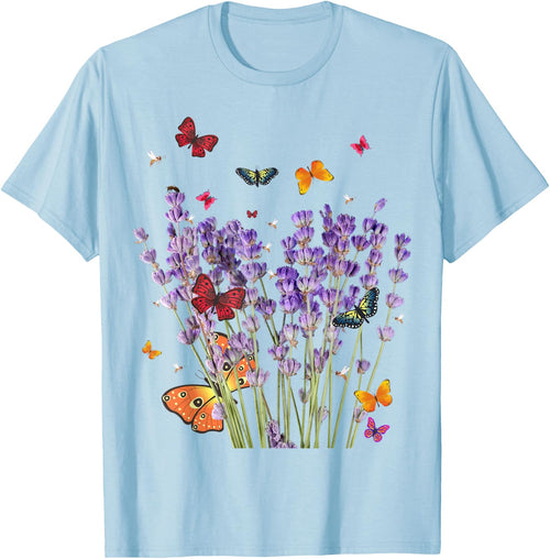 Beautiful Butterflies & Lavender . Vintage & Graphic.