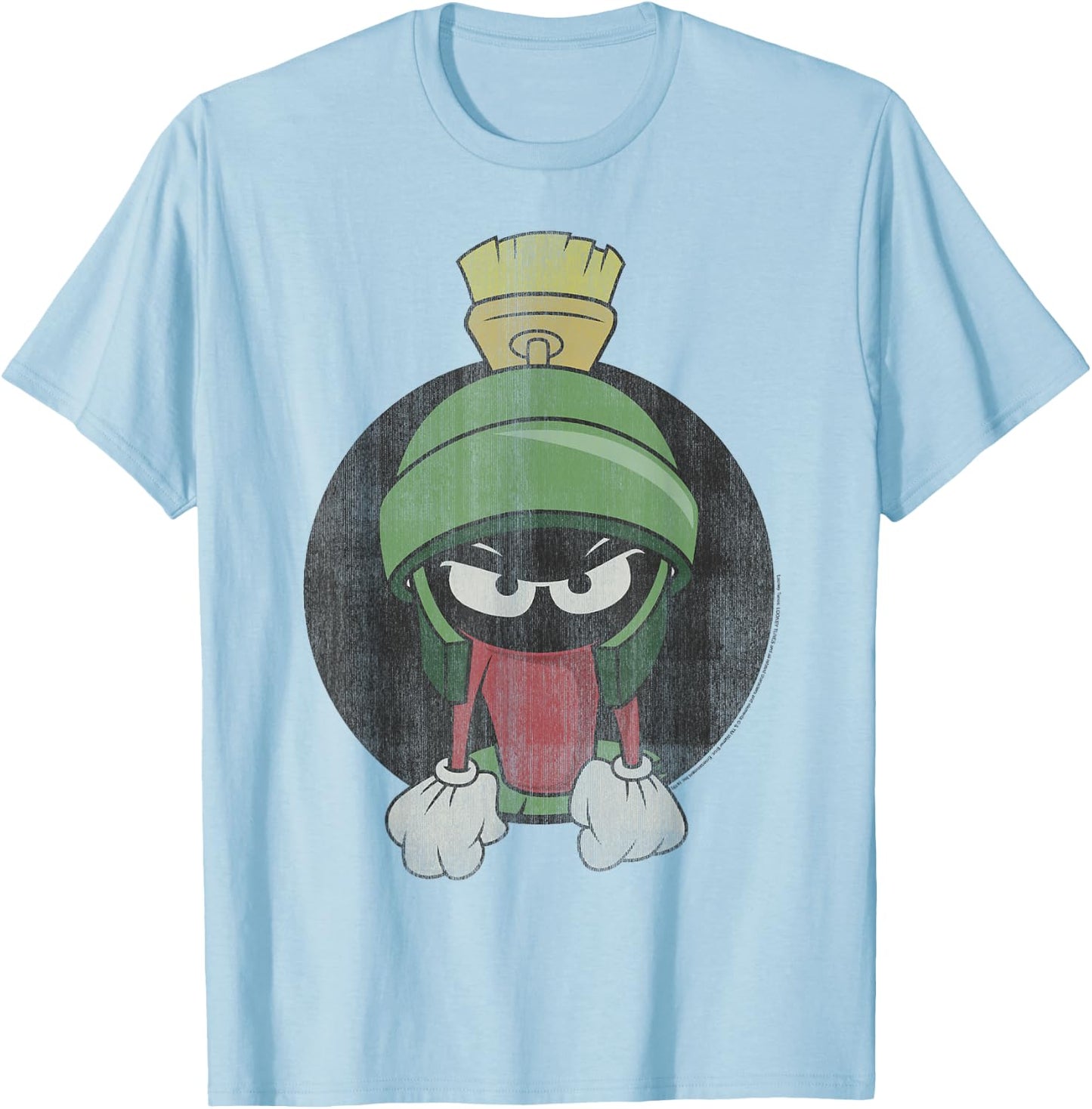 Looney Tunes Marvin The Martian Angry Portrait Small T-Shirt - T-Shirt | Light Blue