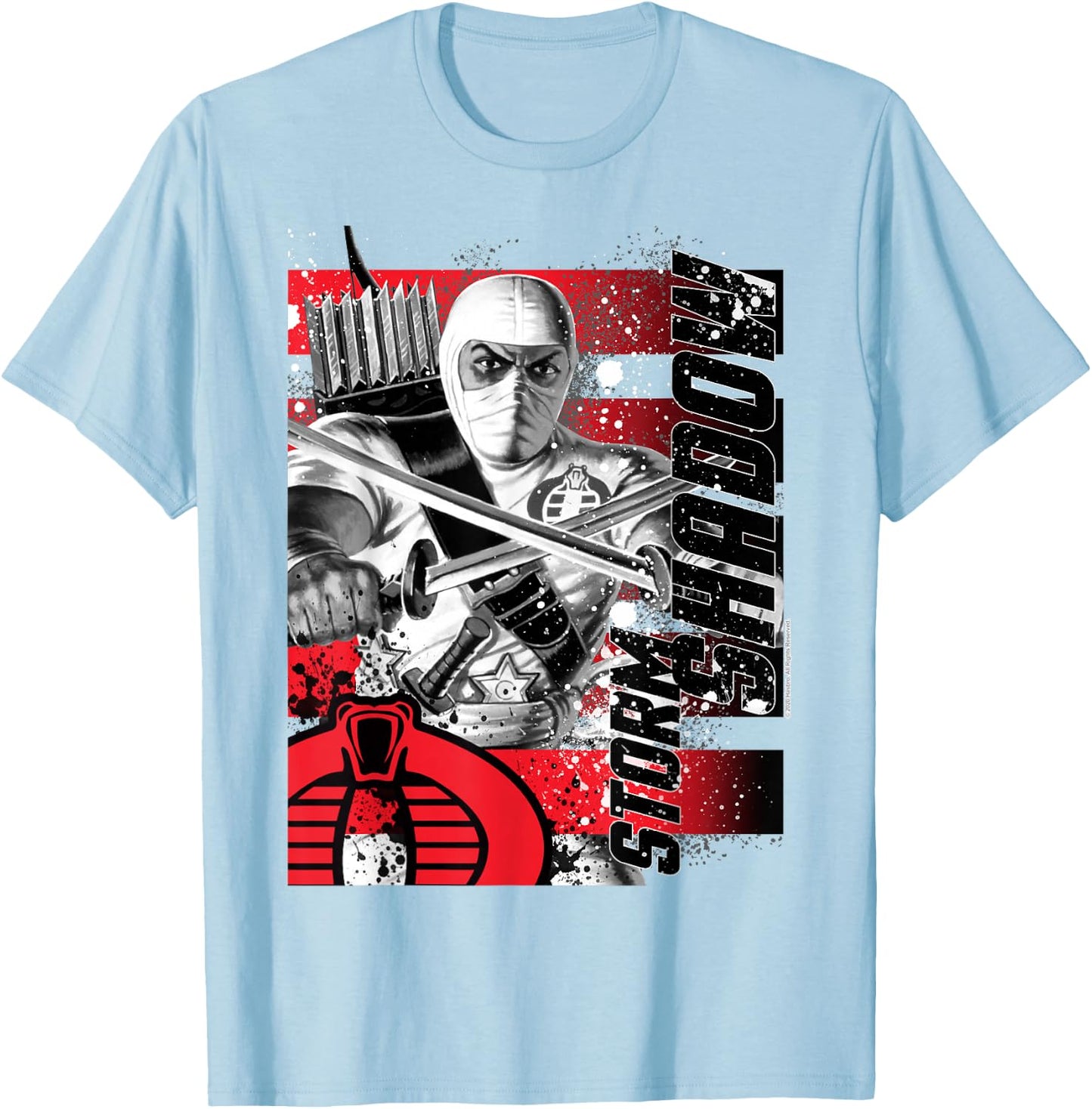 G.I. Joe Storm Shadow Paint Splatter Logo T-Shirt - T-Shirt | Light Blue