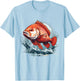 Retro Style Red Snapper T-Shirt - T-Shirt | Light Blue