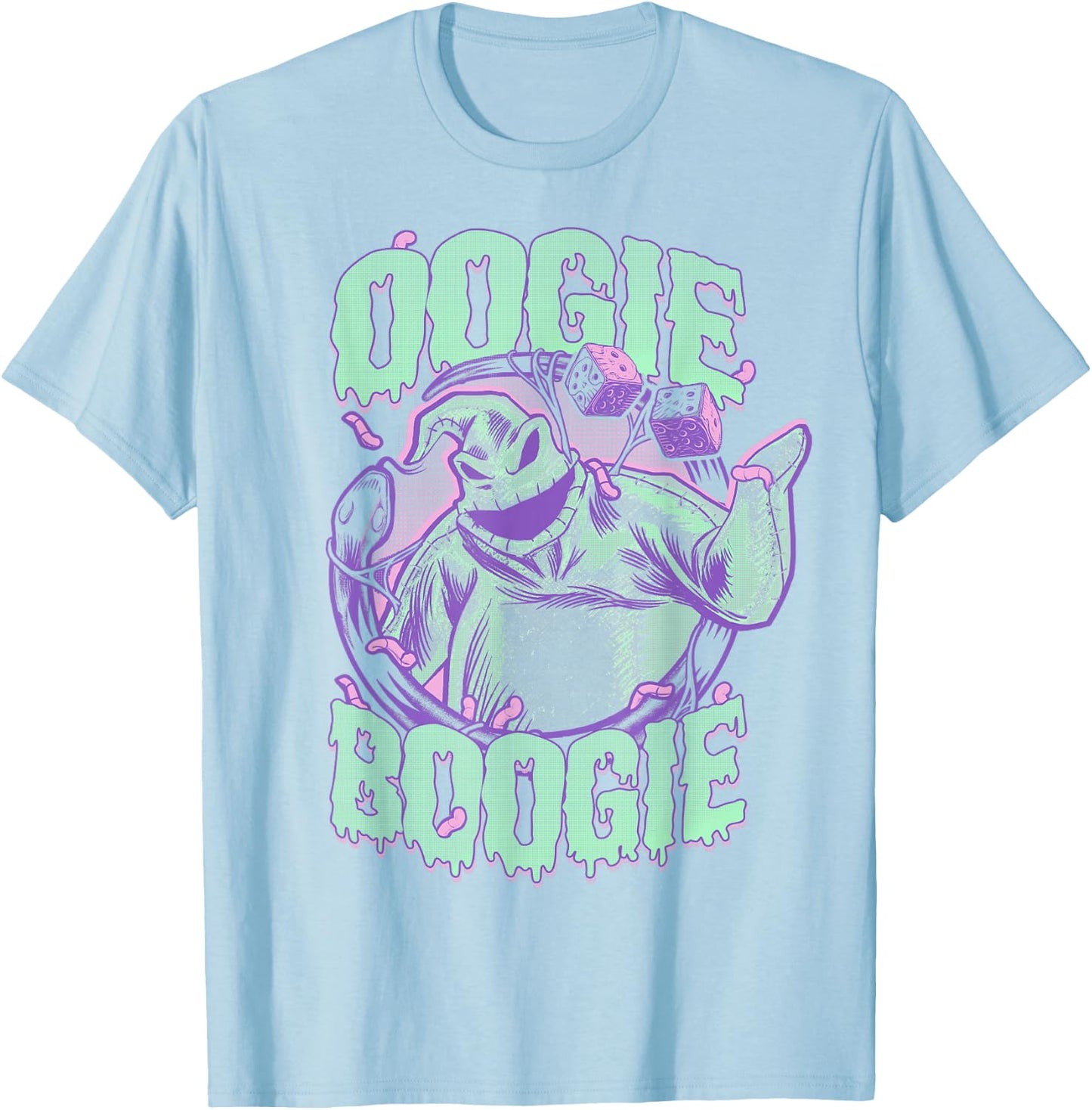 Disney The Nightmare Before Christmas Oogie Boogie Portrait T-Shirt - T-Shirt | Light Blue