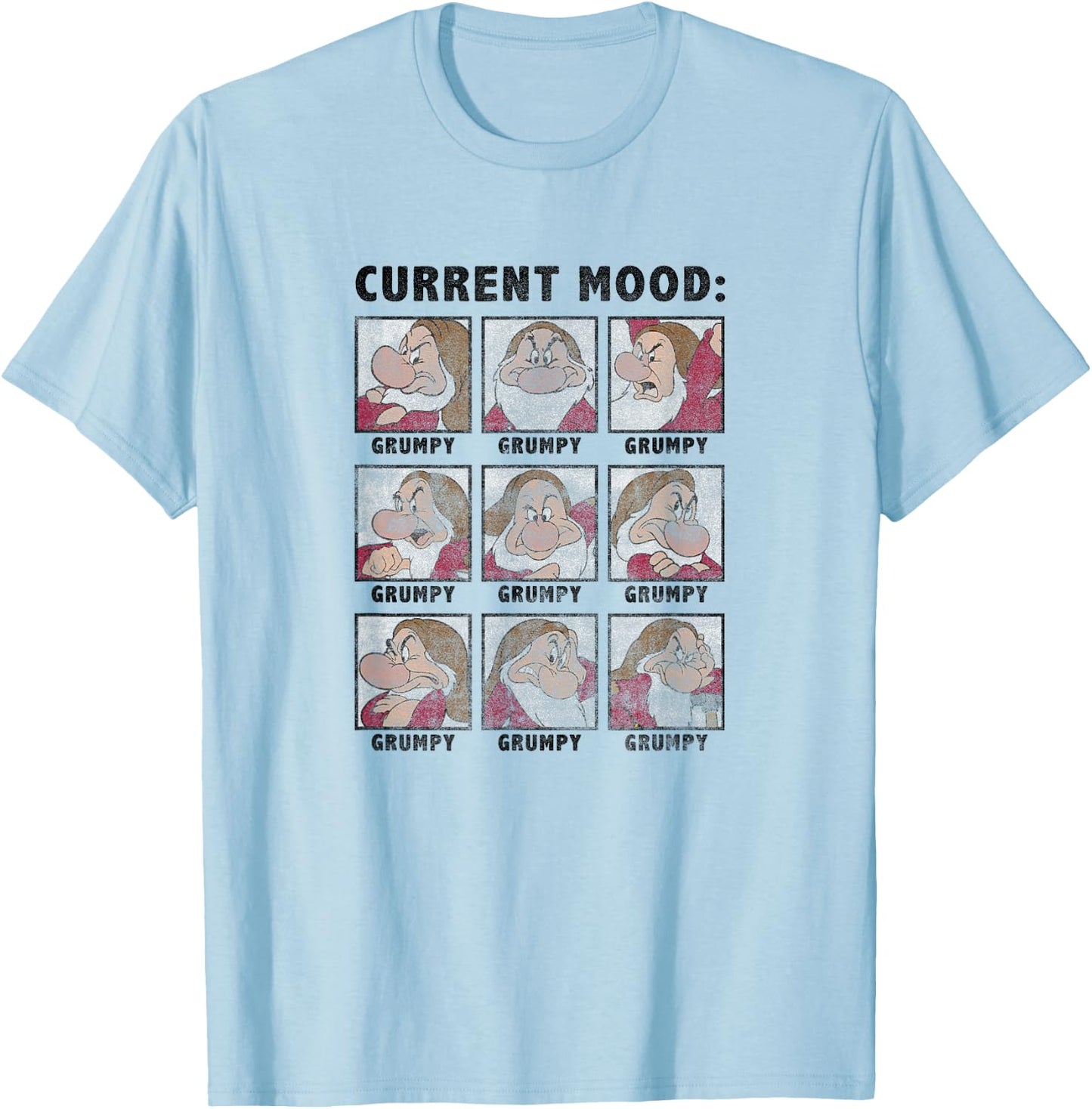 Disney Snow White Grumpy Current Mood Boxes Always Grumpy T-Shirt - T-Shirt | Light Blue