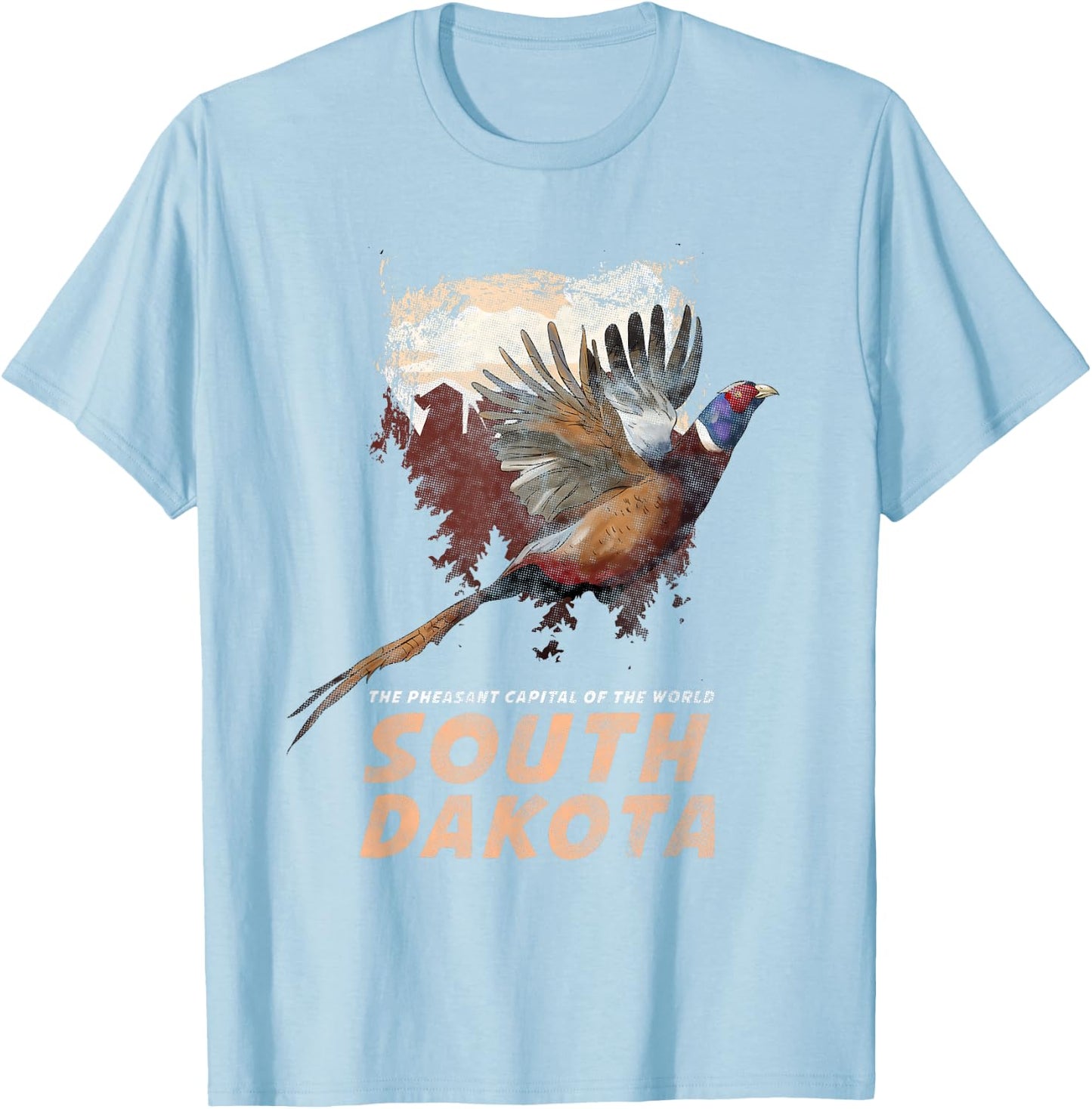 Pheasant Hunting t Upland Midwest outdoorsmen T-Shirt - T-Shirt | Light Blue