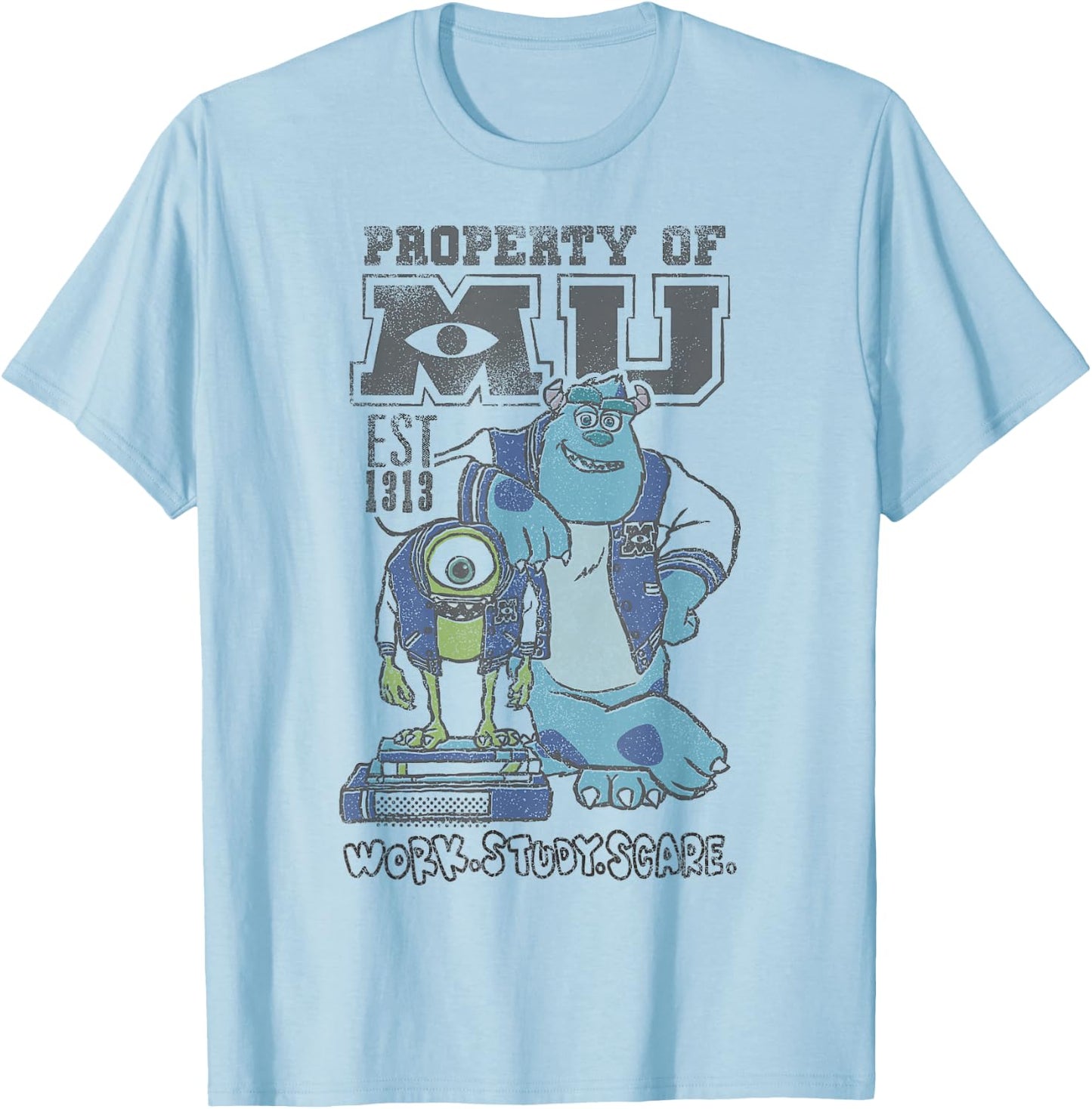 Disney Pixar Monsters University Work Study Scare T-Shirt - T-Shirt | Light Blue