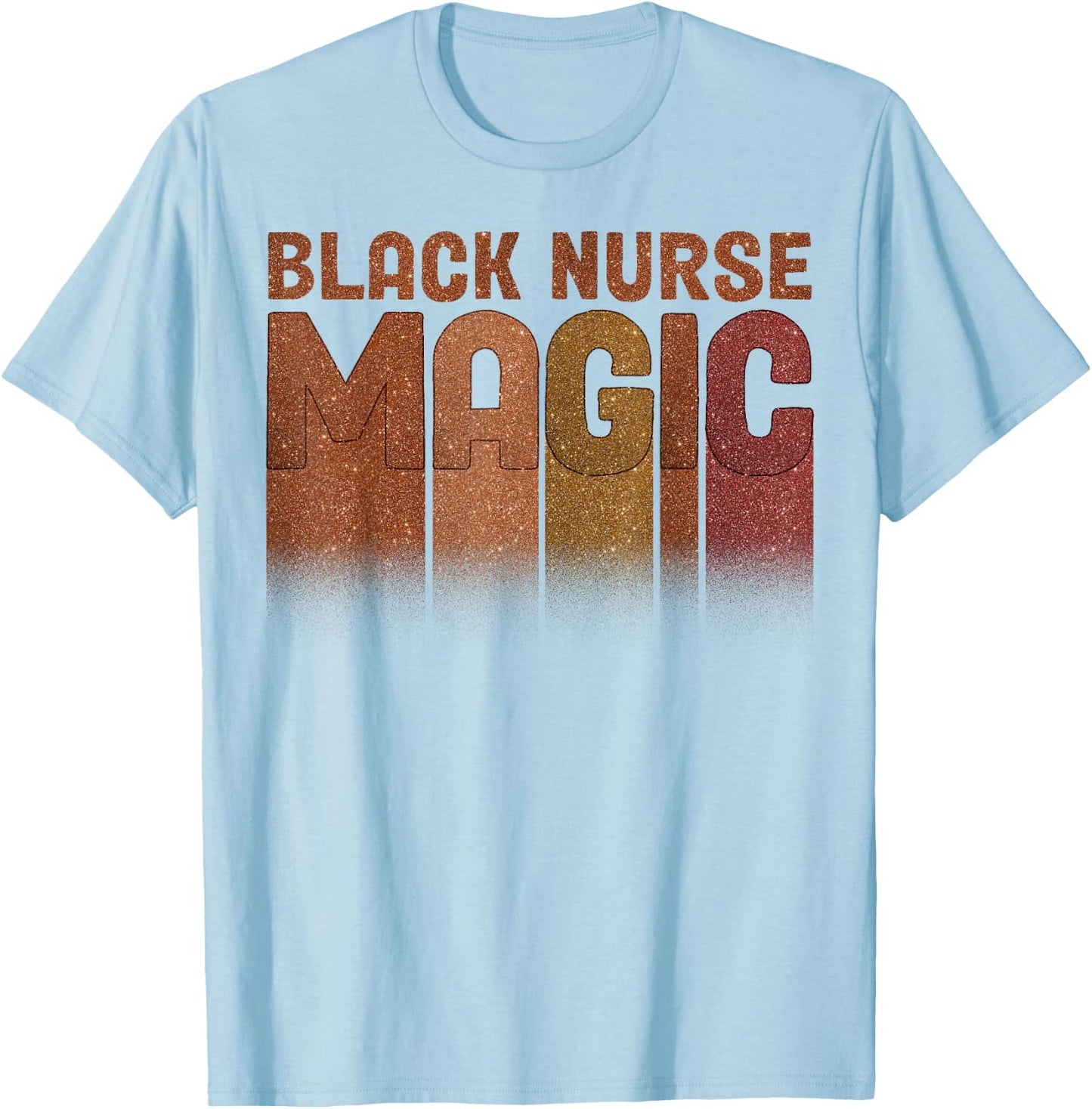Nurse Life Melanin Queen Black Girl Magic History Month T-Shirt - T-Shirt | Light Blue