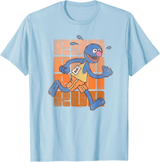 Sesame Street Run Run Grover T-Shirt - T-Shirt | Light Blue